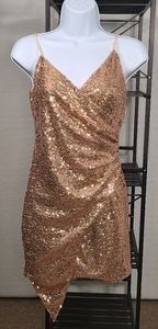 Sparling gold night out dress